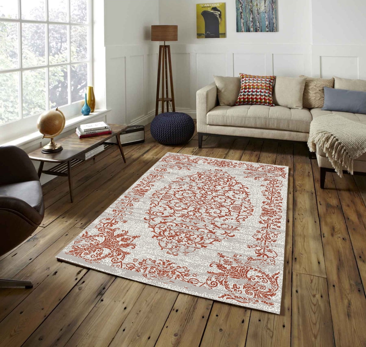 Oriental Pattern Area Rugs For Living Room Pierre Cardin Collection Bedroom Kitchen Kids Room Gloss Soft Easy Clean And Fade Resistant