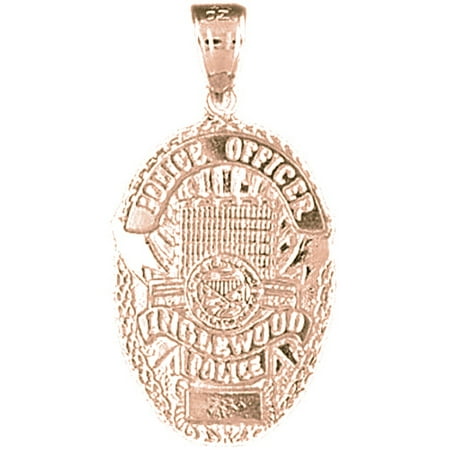 14K Rose Gold Inglewood Police Pendant - 31 mm