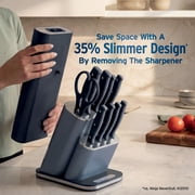 Ninja NeverDull Razor-Sharp 11-Piece Knife System with Removable Sharpener, Laser-Cut Blades, NK12011BL1, Cyberspace