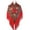 Red, variant on Russian Style Muffler Scarf Women's Traditional Scarf Wrap Tassel Shawl Fringes Neck Head Shawl Printed Retro Scarf Blue One Size