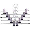 thumbnail image 2 of 10 Pack Stainless Steel Pants Hangers With Clips Clothes Hangers 474, 2 of 4