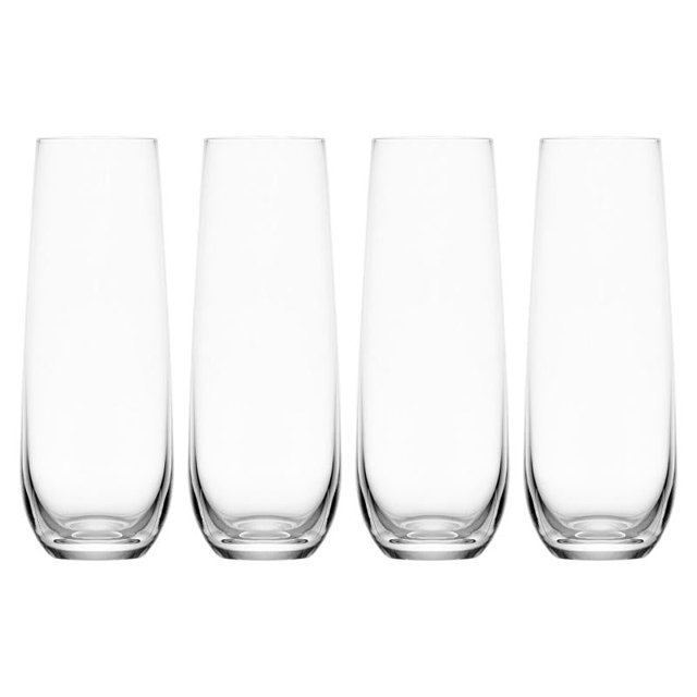 Flute Glass Lifetime Brands Mikasa Lana, vidrio transparente, 280 ml