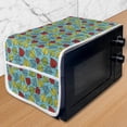 thumbnail image 1 of Nature Microwave Oven Cover, Colorful Hand Drawn Falling Leaves Blue Background Autumn Forest Trees Theme Art, Water Resistant Organizer with Pockets for Kitchen, 36" x 12", Multicolor, by Ambesonne, 1 of 4