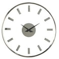 thumbnail image 2 of DecMode 14" Silver Aluminum Wall Clock with Clear Face, 2 of 9