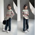 thumbnail image 6 of ATOGUTA Children Girls Jeans Elastic Waistband Cute Baggy Fleece Denim Pants for Girls Clothing Size 4T-14, Dark Blue, 6 of 6