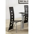 thumbnail image 2 of Metal DINING CHAIR with cutout Back Set of 2 BLACK and CHROME, 2 of 2