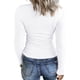 thumbnail image 3 of Camiseta básica de manga larga con cuello redondo y tejido acanalado ajustado para mujer - Poliéster - S-XL, 3 of 6