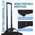 thumbnail image 4 of EMPSIGN Maletín con ruedas para ordenador portátil, bolso para ordenador de 17,3 pulgadas con ruedas, bolso de viaje repelente al agua con bolsillo de bloqueo RFID, bolsas de trabajo con ruedas para m, 4 of 5