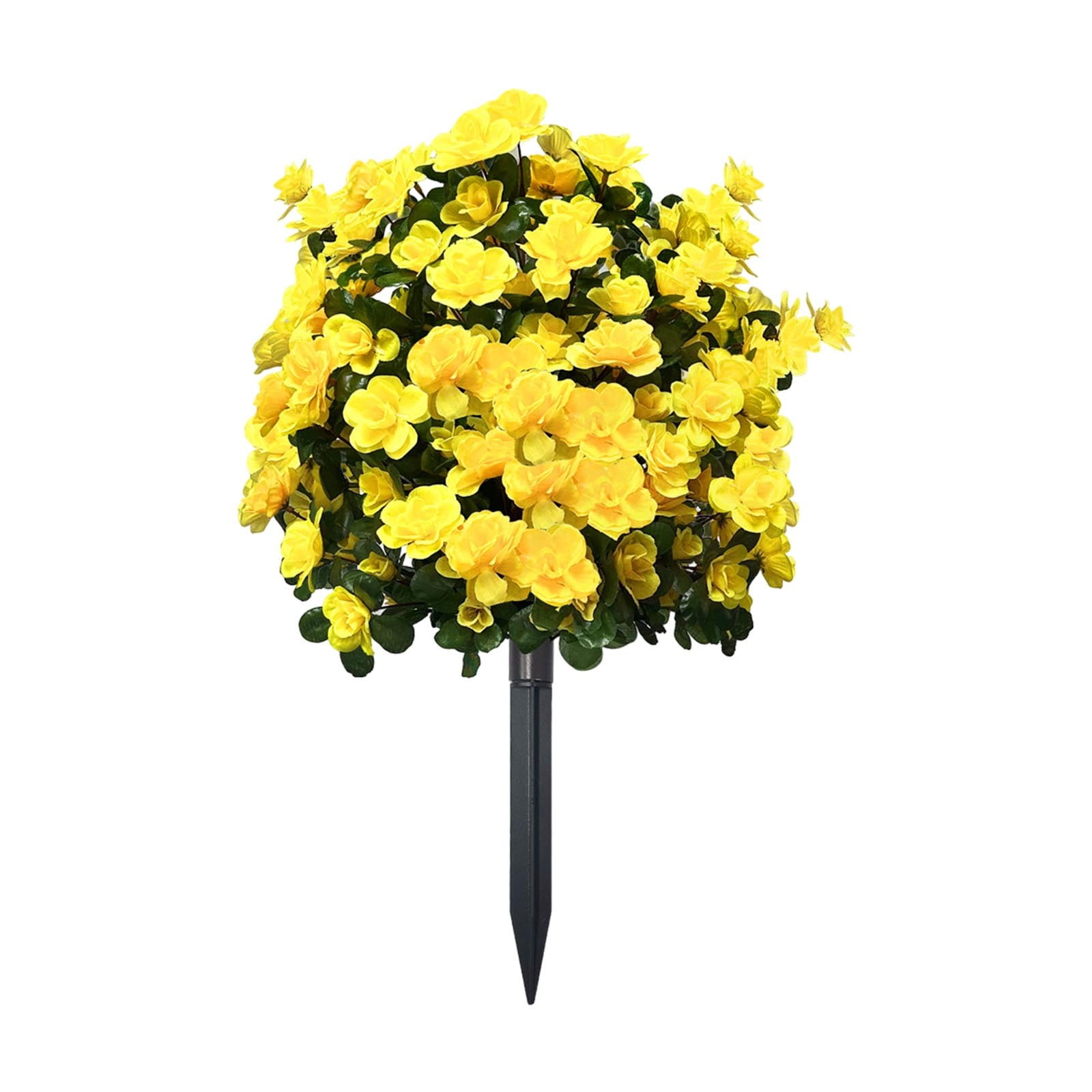 4PCS Outdoor Artificial Flowers with Stakes - 22.8" Greenery Shrubs for Garden & Patio, Weatherproof Decorative for Farmhouse, Wedding & Mother's Day Decor