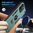 thumbnail image 3 of Allytechgroup iPhone 13 Pro Max Case Cover, Bumper Shockproof Case with Ring Holder Stand Compatible with Car Mount Premium PC and TPU Phone Case for iPhone 13 Pro Max, Darkgreen, 3 of 7