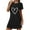 Black, variant on yievot Nightgowns for Women Valentine's Day Night Shirts Crew Neck Sleepshirt Heart Print Loungewear Sleepwear