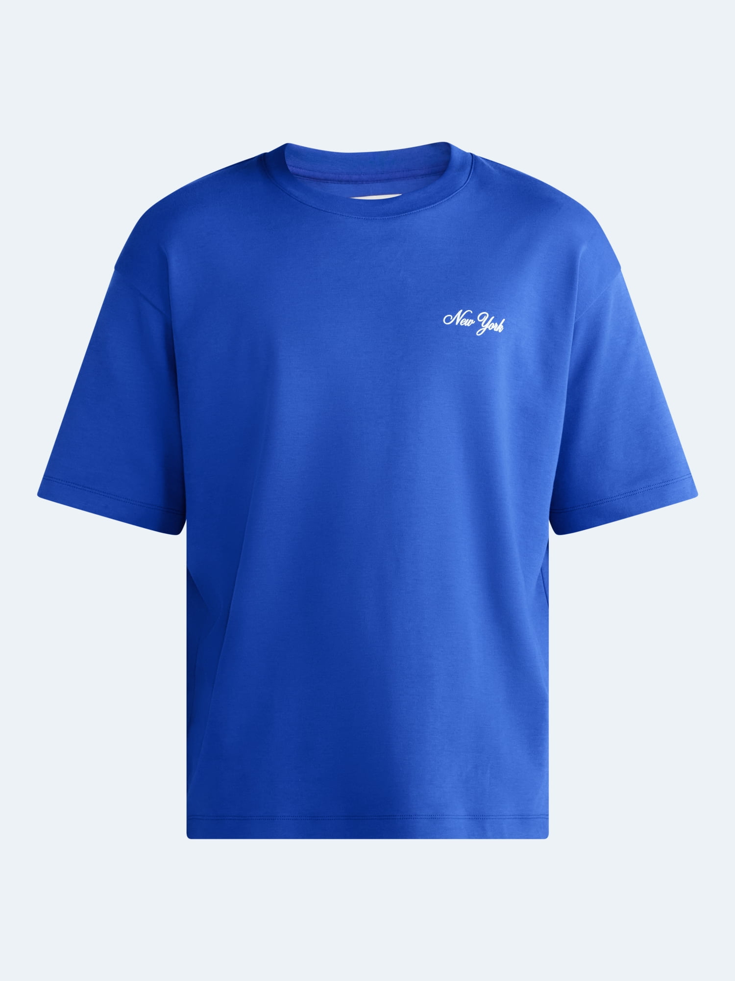 Free Assembly Men's NYC Front Back Graphic Cotton Tee with Short Sleeves, Sizes XS-XL