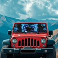 thumbnail image 3 of Uorisanigo Windshield Sun Shade for 2018-2023 Jeep Wrangler JL 4XE Gladiator JT Accessories Foldable Blue Heart Dolphin Windshield Sunshade Sun Visor Blocks UV Rays and Keep Vehicle Cool, 3 of 7