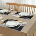 thumbnail image 3 of Black White Gold Marble Pattern Summer Placemats Table Placemats Set Of 4-Linen Kitchen Washable Placemats Table Mats 11.8"x17.7" Non-Slip Heat Resistant, 3 of 6