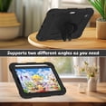 thumbnail image 5 of Case for iPad Mini 7 A17 Pro 2024/Mini 6 2021 8.3 inch 7th/6th Gen with Butterfly Stand, Heavy Duty Rugged Protective Cover with Pencil Holder Shoulder Strap for Kids Girls, Black, 5 of 7