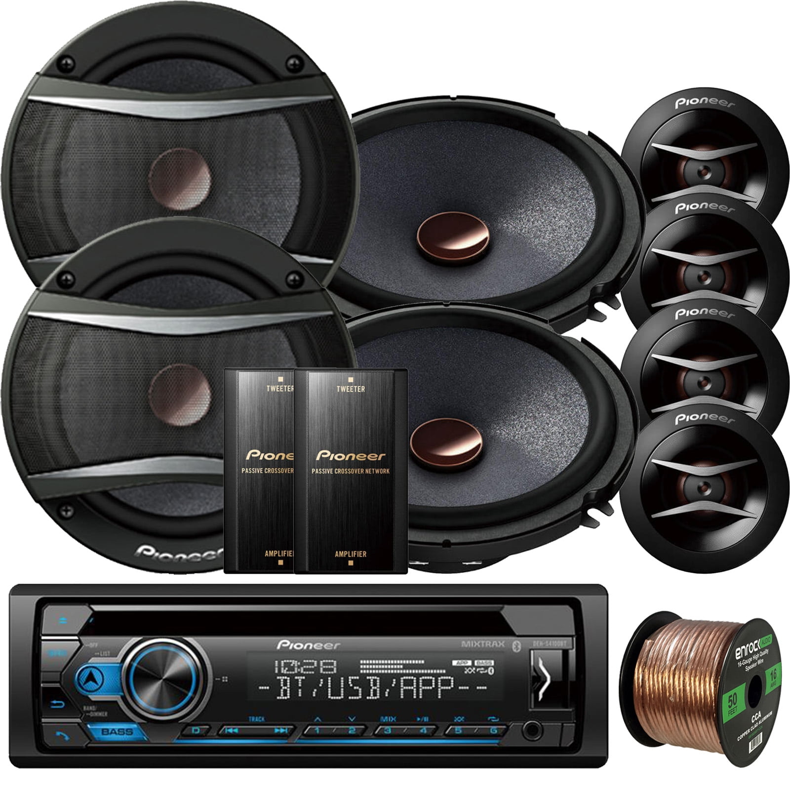 Pioneer DEH-S4100BT In-Dash Single-DIN CD Player Bluetooth Receiver, 2