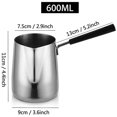 thumbnail image 1 of Pot à Beurre et Café en Acier Inoxydable, Pot à Lait avec Bec -(600ml), 1 of 2