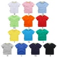 thumbnail image 4 of URMAGIC Toddler Boys Girls 100% Cotton T-Shirts, Kids Summer Short Sleeve Solid Crewneck Tees 2-10 Years, 4 of 6