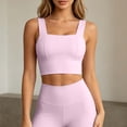 thumbnail image 4 of XinghaiYIDE Square Neck Longline Sports Bra for Women, Padded Yoga Workout Crop Tank Top, Wide Strap Built-in Bra for Pilates Gym, 4 of 5