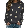 thumbnail image 2 of Craaazy Athletic Shirts for Women Long Sleeve Crew Neck Casual Print Loose Tops Gifts, 2 of 7