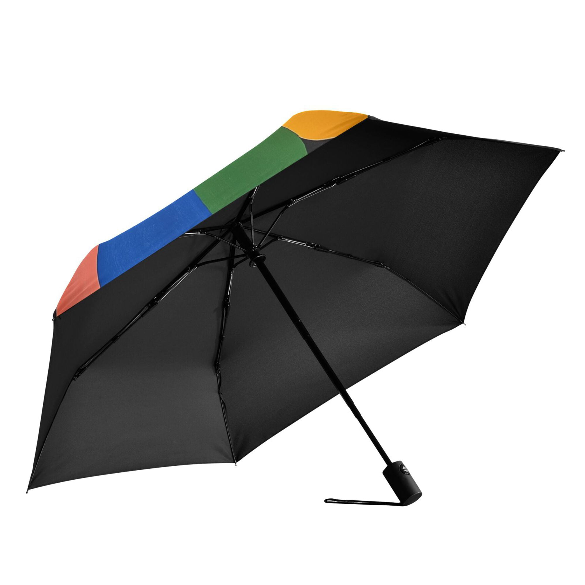 FORMRS Travel Umbrella Folding Auto Open Close Windproof Rain UV Protection, Abstract Plants