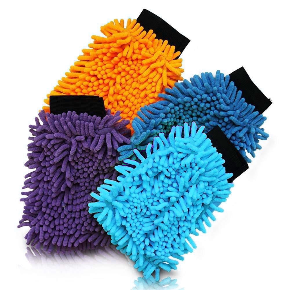 2 Pro-Elite Microfiber Ultra Soft Fleece Car Wash Household Cleaning Mitts 
