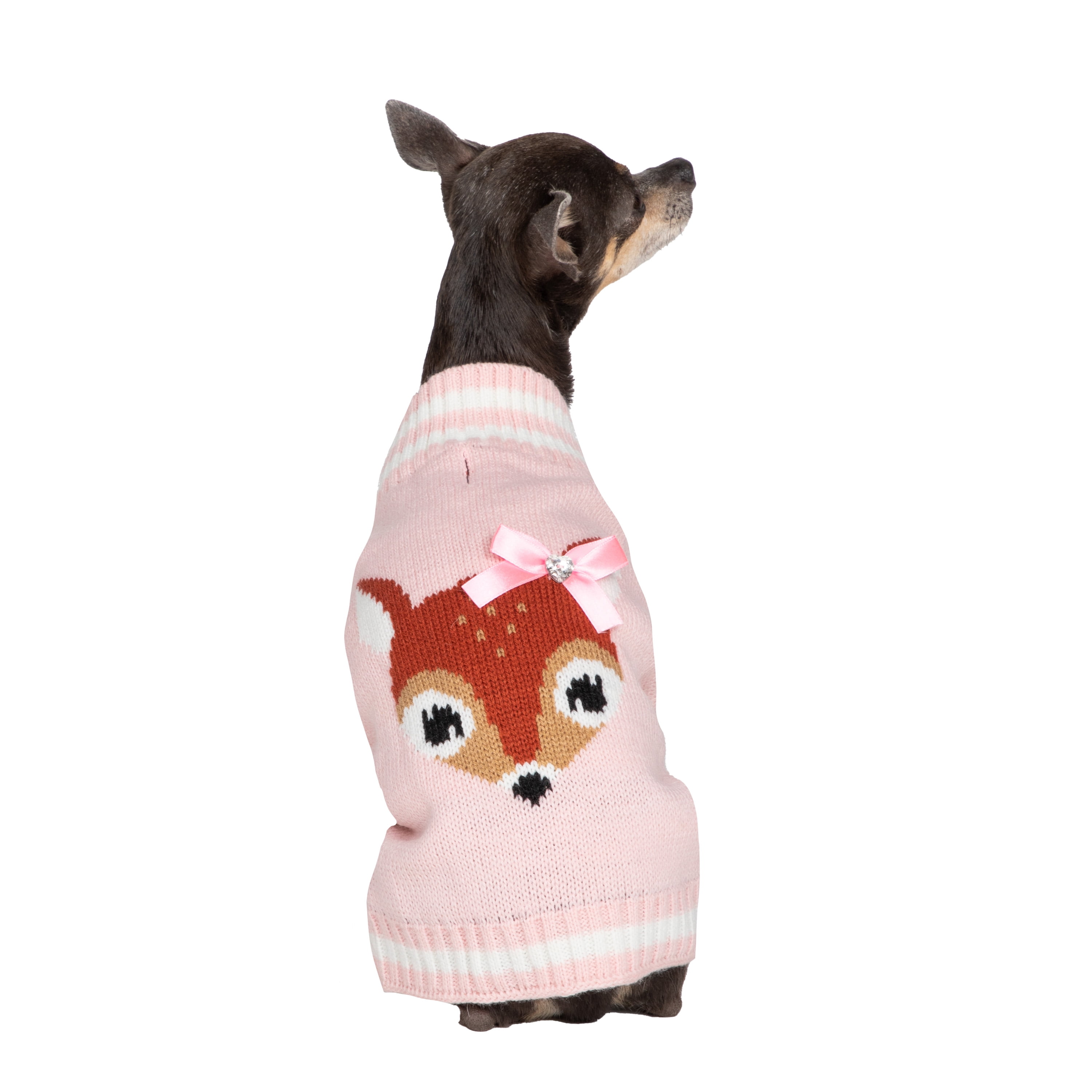 Vibrant Life, Dog and Cat Clothes, Fawn Pet Sweater, Pink, XS