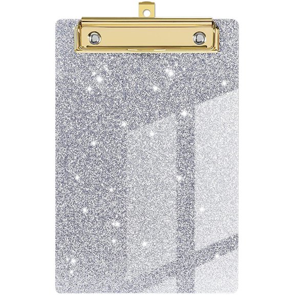 Flash Acrylic Writing Pad Durable Paper Plywood Writing Surface,Notes Pad,Doctor’s Note Pad, Acrylic Writing Board, Multi-Color Writing Pad, Smooth Writing Pads, Available in 10 Colors(Silver)