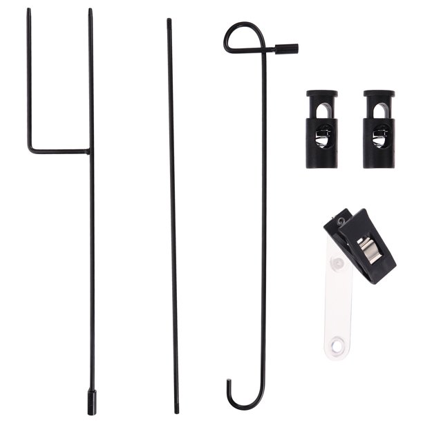 Farol decorativo de metal para jardín al aire libre, asta de bandera, gancho para plantas, estaca, colgador resistente