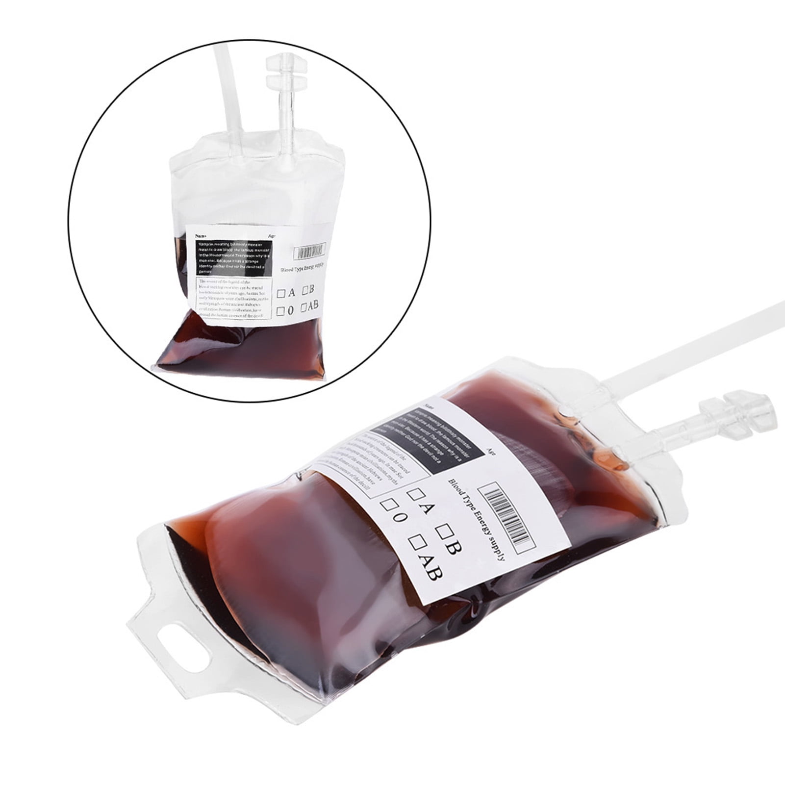 Halloween Blood Container Set, Halloween Blood Bag Drink Pouches Iv