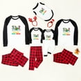 thumbnail image 5 of Family Matching Christmas Pajamas Red Plaid and Black Sleeves with Merry Rex Mas Dinosaur Design, Sizes NB to 6XL with Pet Outfit, 5 of 7