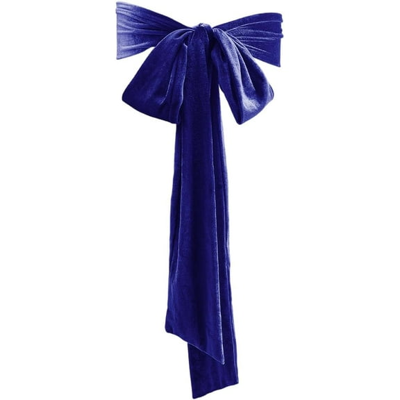 Women Velvet Sash Belt Dark Blue Wedding Belt Tie Dress Sash Waist Bridal Neck Scarf Long for Prom Party Special Occasion Dress Bridal Sash Belt 99 x 3.9 inch Wide