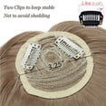 thumbnail image 5 of SEGO Clip in Bangs Hair Extensions with Temples Thick Synthetic Hair Clip in Forhead Topper for Women with Short Blunt Cut Full Fringe Small Toupee Hairpiece for Hair Loss Thinning Hair, 5 of 6