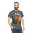 thumbnail image 2 of Skeleton riding T-Rex Dinosaur Full Moon T-Shirt, 2 of 4