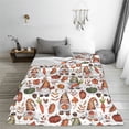 thumbnail image 5 of Honeii Gnomes And Autumn Leaves Print Fleece Blanket - Throw Blanket for Bed, Sofa, Couch, Camping, and Travel , Microplush Ultra Soft Warm Blanket-40"x30", 5 of 7