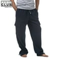 thumbnail image 2 of Pro Club Men's Heavyweight Fleece Cargo Sweatpants Navy Blue, 2 of 3