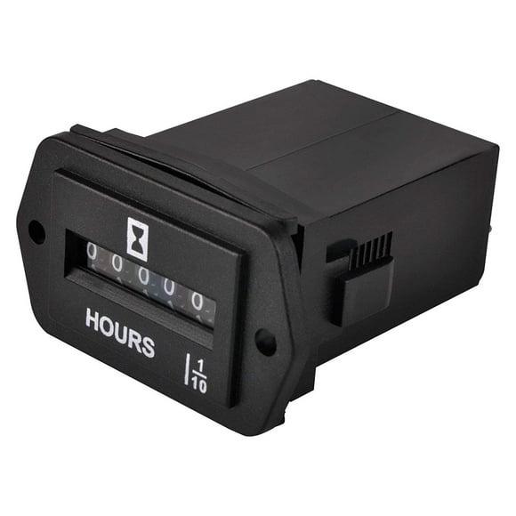Jayron JR-HM002 DC 6V to 80V Snap in Mechanical Hour Meter for DC Powered Equipment such as Fork Lifts,Golf