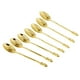 thumbnail image 3 of Soporte Base en apariencia + 6 Unidades Cucharas de material acero Inoxidable Oro, 3 of 9