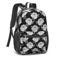 thumbnail image 2 of Pioneer Flower Floral Print Pattern 17" School Backpacks for Teens,Waterproof Oxford Fabric,S-Shape Padded Straps for School,Travel,Hiking,Camping, 2 of 5