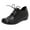 #0134-Black, variant on Women's Pumps Height Increasing Heels Lace Up Flat short shoes Mixed Colours Lace Up Round Toe Comfy Leather Shoes Gift