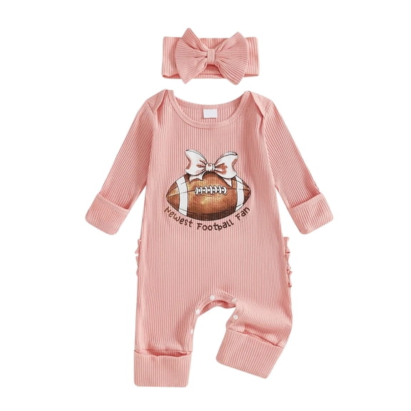 Staki Bamboo Onesies Baby Girls Baby Girl Knit Romper Long Sleeve Onesie Fall Winter Clothes(Light Pink,0-3 Months)