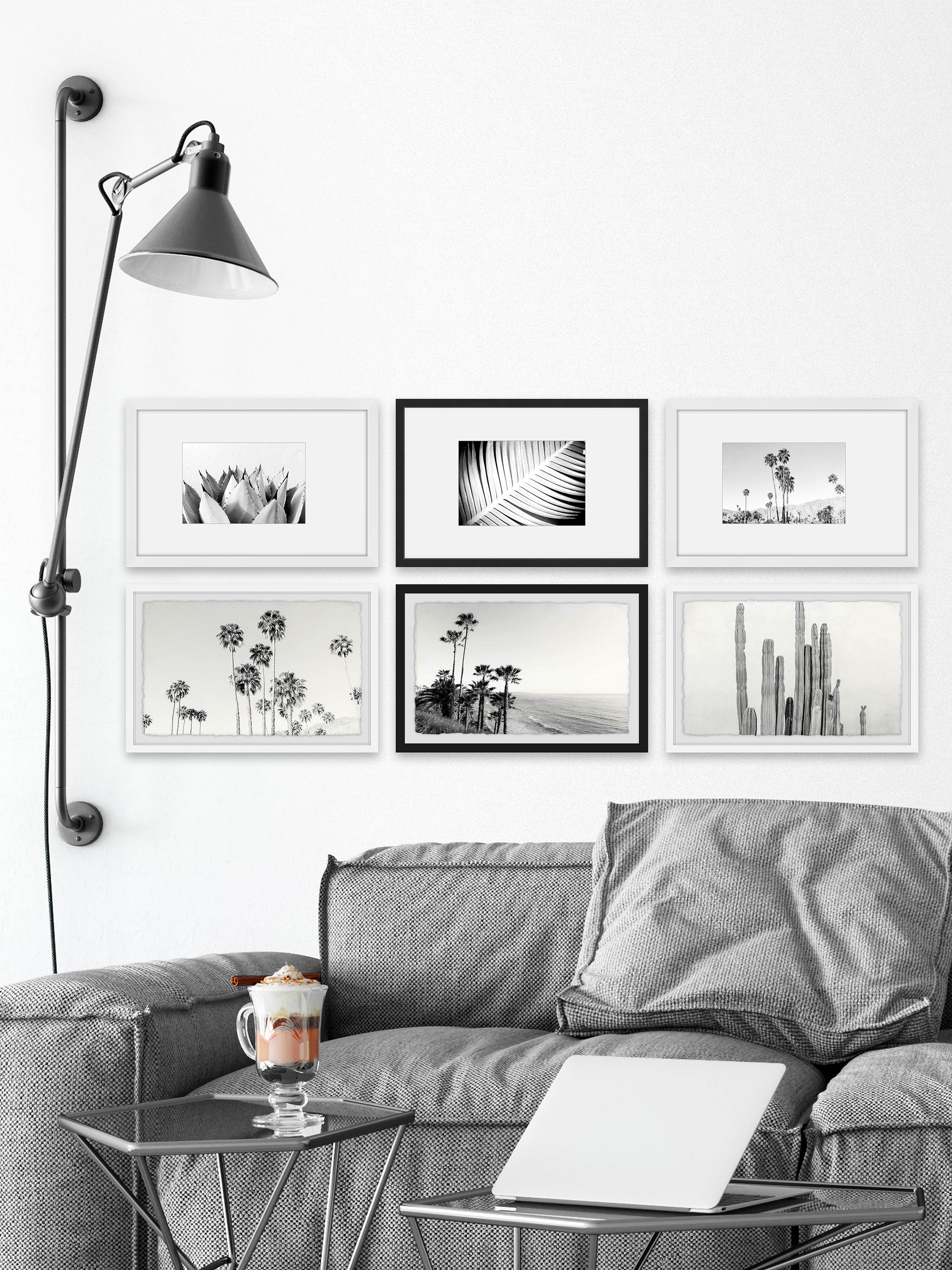 Black and White Summer Hexaptych