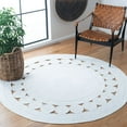 thumbnail image 2 of SAFAVIEH Cape Cod Salim Geometric Polyester Area Rug, Ivory, 4' x 4' Round, 2 of 4