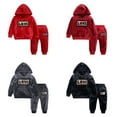 thumbnail image 6 of Esaierr 9M-8Y Boys Girls 2pcs Fleece Hoodie Tracksuit Sweatshirt Top Set for Kids Baby+Toddler Sweatpant Fleece Jogger Pants 2pcs Set, 6 of 6