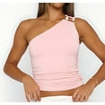 thumbnail image 5 of Summer Halter Tops for Women Deep V Neck Crop Tank Top Backless Tankini Top Pink S, 5 of 8