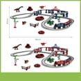 thumbnail image 2 of Juguetes de pista de dinosaurios, coche de carreras eléctrico, modelo de dinosaurio, juguete para niños. 76 piezas, 2 of 8