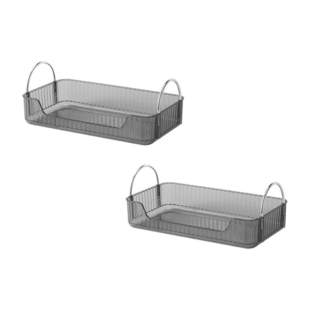 Spoon And Lid Rest Easy To Use Makeup Organizer And Disposal Makeup Storage Tray With Metal Handling Capability Countertop Organizer Neatly Organized Makeup Bathroom (single Side Storage Rack)