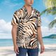 thumbnail image 3 of Fotbe Watercolor Zebra Camisa Hawaiana para Hombre Unisex – Camisa Casual de Verano con Botones de Manga Corta de Algodón y Lino,Large, 3 of 7