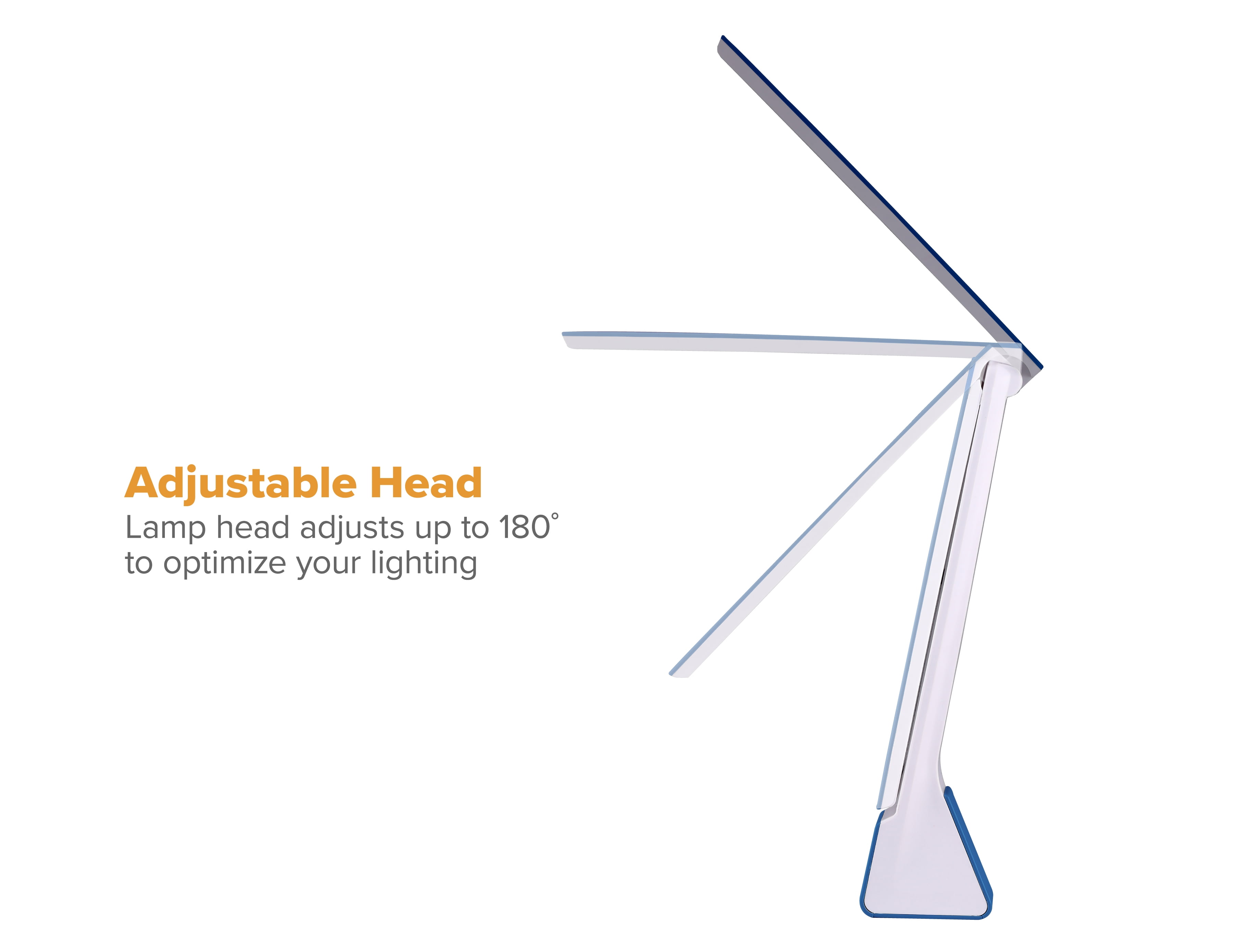 Bostitch Rechargable Battery Led Desk Lamp, 3 Color Temperatures, Flip Open, Blue (KT-VLED1810-BLUE)