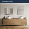 thumbnail image 5 of Head West 24x30" Brushed Nickel Metal Stainless Steel Framed Modern Bathroom Vanity Wall Mirror, 5 of 9